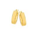 9ct-Gold-10mm-Diamond-Cut-Lined-Hoop-Earrings Sale