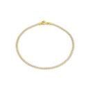 9ct-Gold-Two-Tone-19cm-Solid-Diamond-Cut-Curb-Bracelet Sale