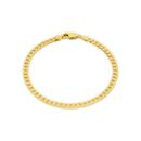 9ct-Gold-19cm-Solid-Bevelled-Curb-Bracelet Sale