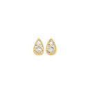 9ct-Gold-Two-Tone-Filigree-Diamond-Cut-Teardrop-Stud-Earrings Sale