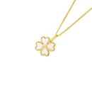 9ct-Gold-Mother-of-Pearl-Clover-Pendant Sale