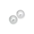Sterling-Silver-Button-Pearl-Stud-Earrings Sale