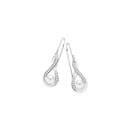 Sterling-Silver-Pearl-CZ-Loop-Hook-Earrings Sale