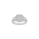Sterling-Silver-Cubic-Zirconia-Cushion-Top-Dress-Ring-Size-O Sale