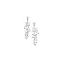 Sterling-Silver-CZ-Leaf-Drop-Stud-Earrings Sale