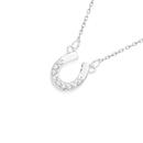 Sterling-Silver-Cubic-Zirconia-Horseshoe-Necklet Sale