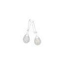 Sterling-Silver-White-Man-Made-Opal-Cubic-Zirconia-Open-Pear-Hook-Earrings Sale