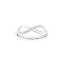 Sterling-Silver-CZ-Fine-Infinity-Ring-Size-O Sale