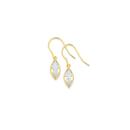 9ct-Gold-Cubic-Zirconia-Marquise-Shape-Drop-Earrings Sale