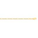 9ct-Gold-Two-Tone-19cm-Solid-Diamond-Cut-Fiagro-31-Bracelet Sale