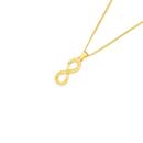 9ct-Gold-Diamond-Cut-Hanging-Infinity-Pendant Sale