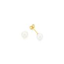 9ct-Gold-Cultured-Freshwater-Pearl-Stud-Earrings Sale