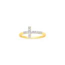 9ct-Gold-Diamond-Cross-Ring Sale