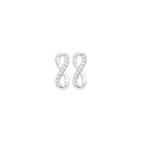 Sterling-Silver-Cubic-Zirconia-Polished-Infinity-Stud-Earrings Sale