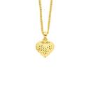 9ct-Gold-Diamond-cut-Puff-Heart-Pendant Sale