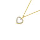 9ct-Gold-Diamond-Heart-Pendant Sale