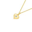 9ct-Gold-Diamond-Puff-Heart-Pendant Sale