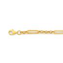 9ct-Gold-19cm-Hollow-Fancy-Figaro-Bracelet Sale