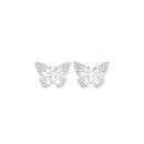 Silver-CZ-Monarch-Butterfly-Stud-Earrings Sale