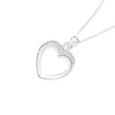 Sterling-Silver-Cubic-Zirconia-Open-Heart-Pendant Sale