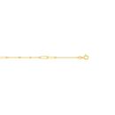 9ct-Gold-19cm-Paperclip-Beaded-Trace-Bracelet Sale