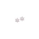 Sterling-Silver-Cubic-Zirconia-Flower-Cluster-Stud-Earrings Sale