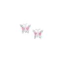Sterling-Silver-Cubic-Zirconia-Butterfly-Stud-Earrings Sale