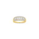 Alora-9ct-Gold-Lab-Grown-Diamond-Three-Row-Band Sale