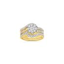 9ct-Gold-Diamond-Cluster-Bridal-Set Sale