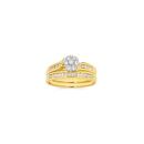 18ct-Gold-Diamond-Cluster-Bridal-Set Sale