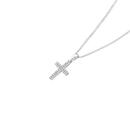 9ct-White-Gold-Diamond-Cross-Pendant Sale