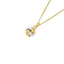 9ct-Gold-Two-Tone-10mm-Knot-Pendant Sale