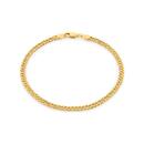 9ct-Gold-19cm-Hollow-Diamond-Cut-Double-Curb-Bracelet Sale