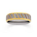 MY-Tungsten-Carbide-Yellow-Gold-Plate-Matte-Grey-Gents-Ring Sale