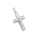 Sterling-Silver-35mm-Square-Edge-Crucifix-Gents-Pendant Sale