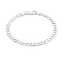 Silver-21cm-Bevelled-Concave-Bracelet Sale