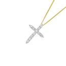 9ct-Gold-Lab-Grown-Diamond-Cross-Pendant Sale