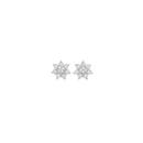 9ct-Two-Tone-Gold-Diamond-Flower-Cluster-Stud-Earrings Sale