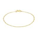 9ct-Gold-Two-Tone-19cm-Solid-Figaro-31-Bracelet Sale