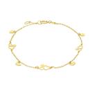 9ct-Gold-19cm-Multi-Hearts-Trace-Bracelet Sale