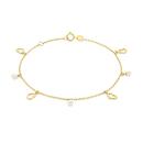 9ct-Gold-Cultured-Freshwater-Pearl-Open-Heart-Bracelet Sale