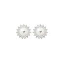 Sterling-Silver-Pearl-Cubic-Zirconia-Flower-Stud-Earrings Sale