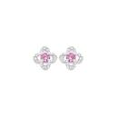 Sterling-Silver-Pink-Man-Made-Rose-Cubic-Zirconia-Blossom-Flower-Stud-Earrings Sale