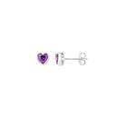 Silver-CZ-Heart-Stud-Earrings Sale