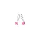 Sterling-Silver-Cubic-Zirconia-Heart-Drop-Huggie-Earrings Sale