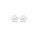 Silver-Open-Flower-Stud-Earrings Sale