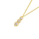 9ct-Gold-Diamond-Trilogy-Cluster-Teardrop-Pendant Sale