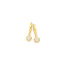 9ct-Gold-Diamond-Bezel-Drop-Huggie-Earrings Sale