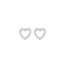 Sterling-Silver-Cubic-Zirconia-Open-Heart-Stud-Earrings Sale