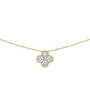 Alora-9ct-Gold-1-Carat-TW-Lab-Grown-Diamond-Clover-Necklet Sale